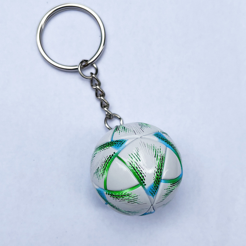 2022 Qatar World Cup Women's Football Souvenir Fans Surrounding Mascot Keychain Football Memorial