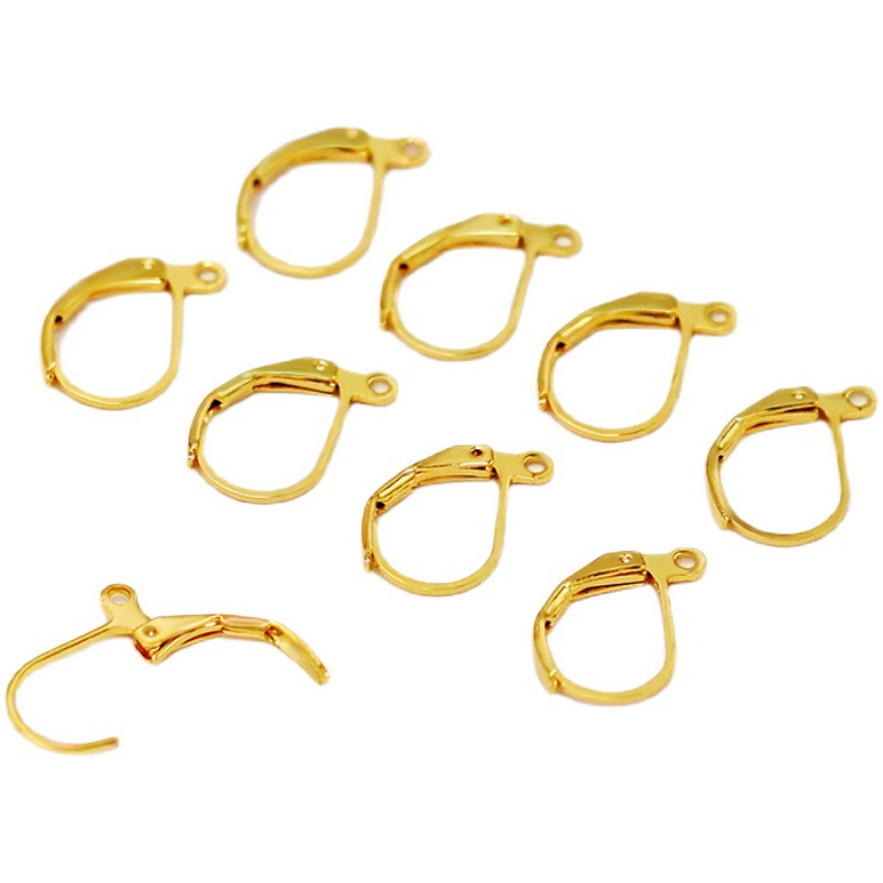 DIY Jewelry Accessories Pure Iron Spring D-Shaped French Ear Hooks Ear Clips Ear Buckles French Hooks Elastic Hook Ear Drop Hooks