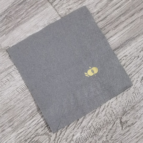 Gold Foil Napkins, Rose Paper Napkins, White Paper with Silver Foil, Dyed Paper with Gold Foil, Napkins