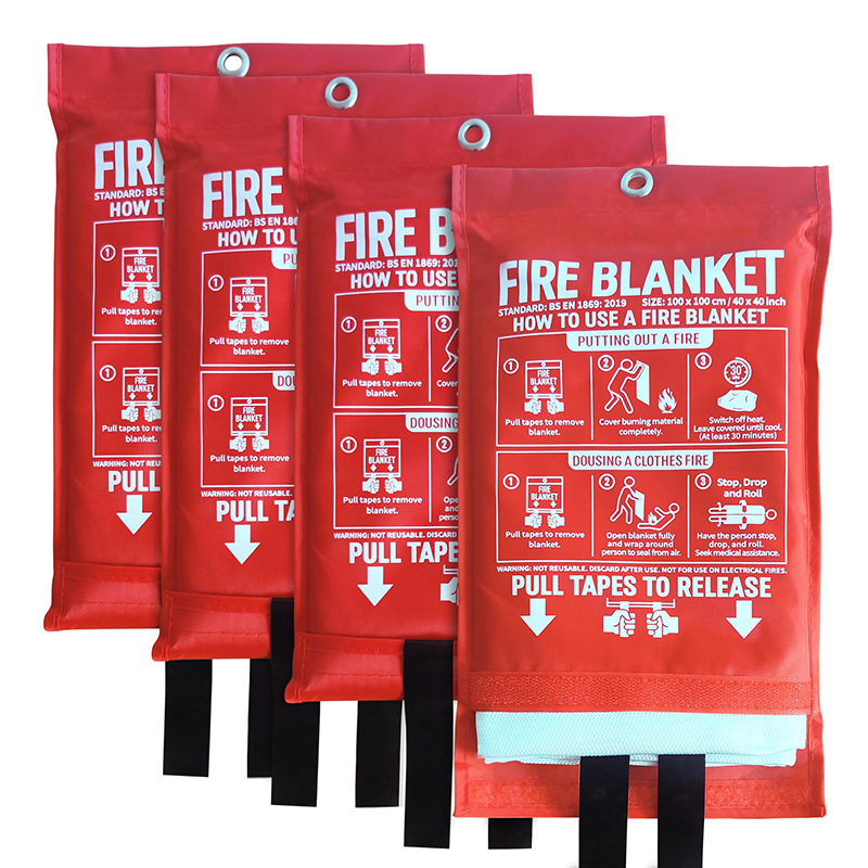 Cross-Border Fire Extinguishing Blanket, Restaurant Outdoor Escape, English National Standard Fire Extinguishing Blanket, Hotel Fiberglass Fire Blanket
