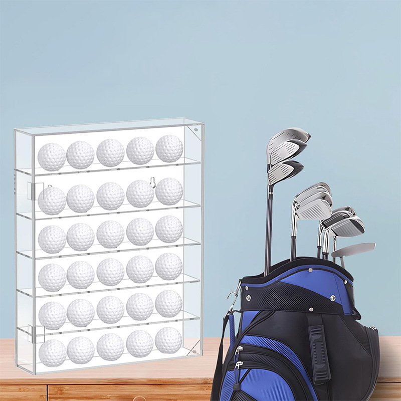 Transparent Acrylic Golf Ball Display Stand Acrylic Golf Baseball Display Cabinet Storage Box Display Stand