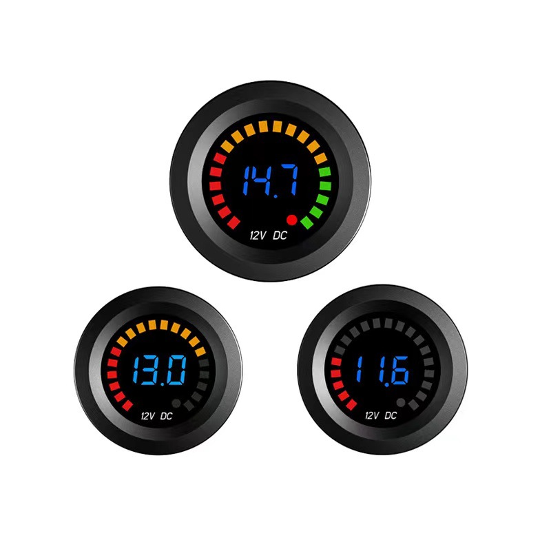 Automobile and Motorcycle Modified Voltmeter 12v Color Screen Voltmeter Car Instrument New Dc LED Digital Display Waterproof