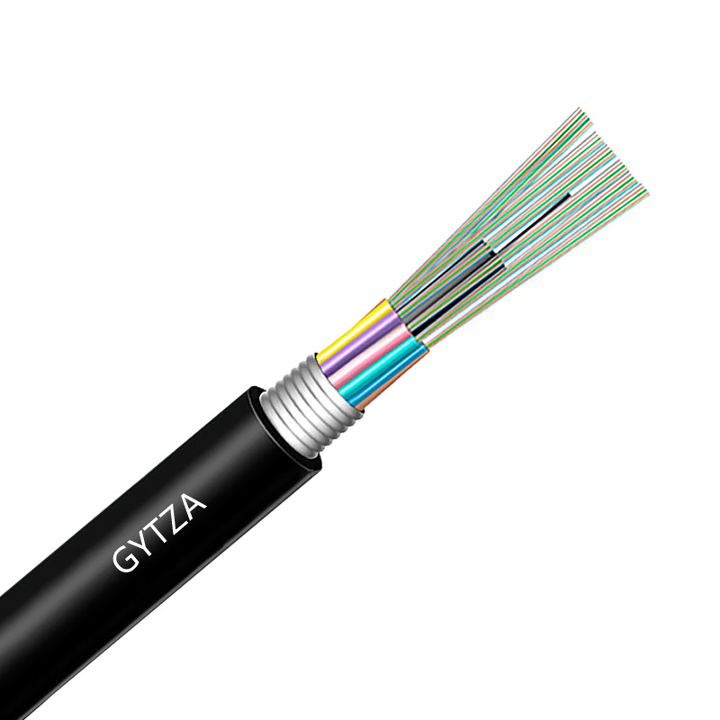 Flame Retardant Optical Cable Gytza/S Single-Mode Armored Flame Retardant Optical Cable Aerial Optical Cable Long Flying Core 2-288 Core Can Be Customized