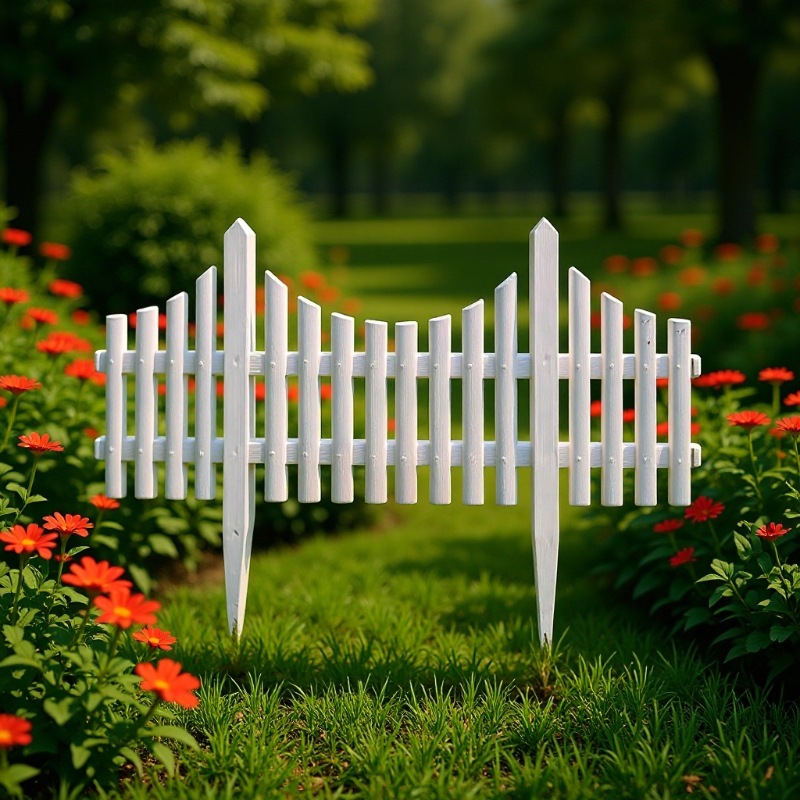Новогоднее украшение, соединяемый белый пластиковый забор, забор для двора, садовый забор, оптовая продажа