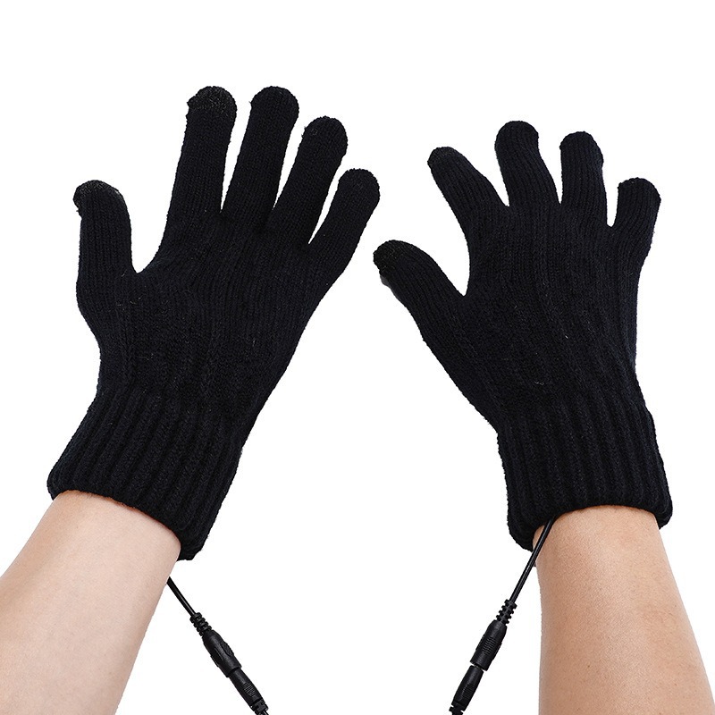 New USB Gloves USB Heated Gloves Large Size Temperature-Adjustable Power Bank Electric Heating Thickeneded Touch Screen to Keep Warm