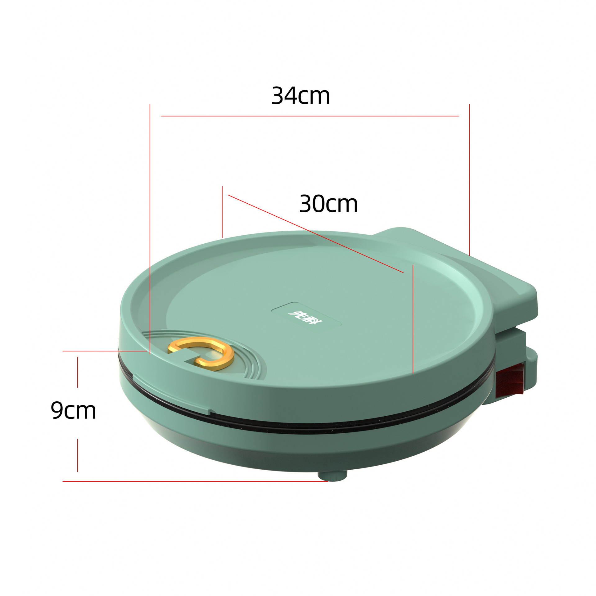 Xianke Deepened Large-Capacity Double-Sided Heating Pancake Machine Electric Griddle Pancake Pan with Black Crystal Panel, Efficient and Energy-Saving