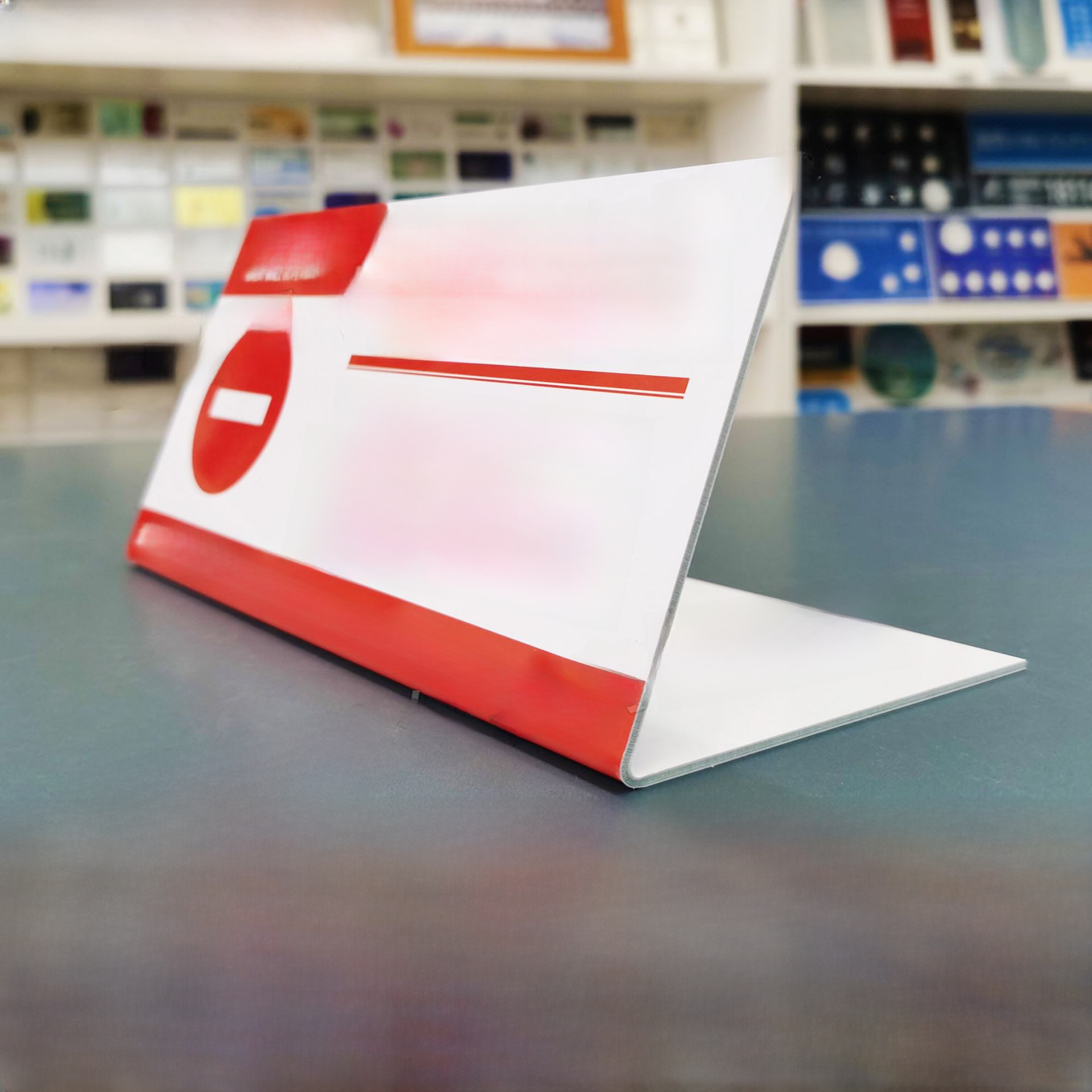 PVC bending card beverage supermarket display card two-dimensional code payment card plastic shaped desk card printing customization