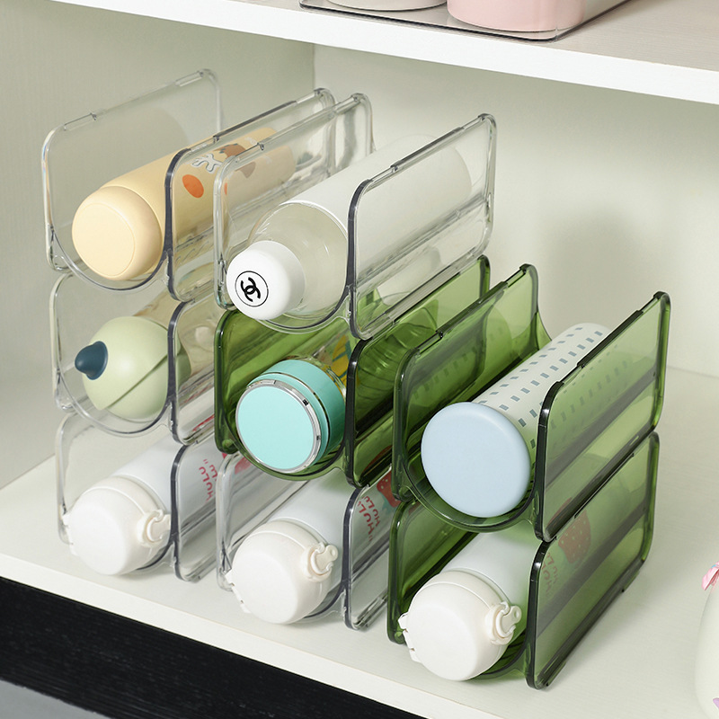Water Cup Storage Rack Multi-Layer Transparent Desktop Creative Stackable Cup Holder Dust-Proof Household Insulated Cup Storage Rack