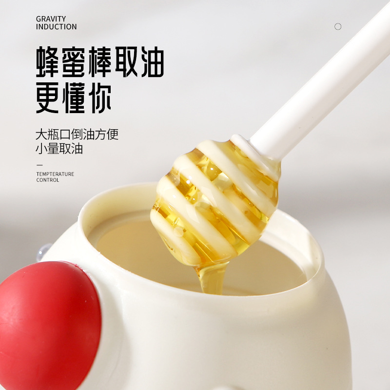 New net red spoon lid integrated seasoning bottle square portable high-value cute seasoning jar vertical pattern silicone material storage