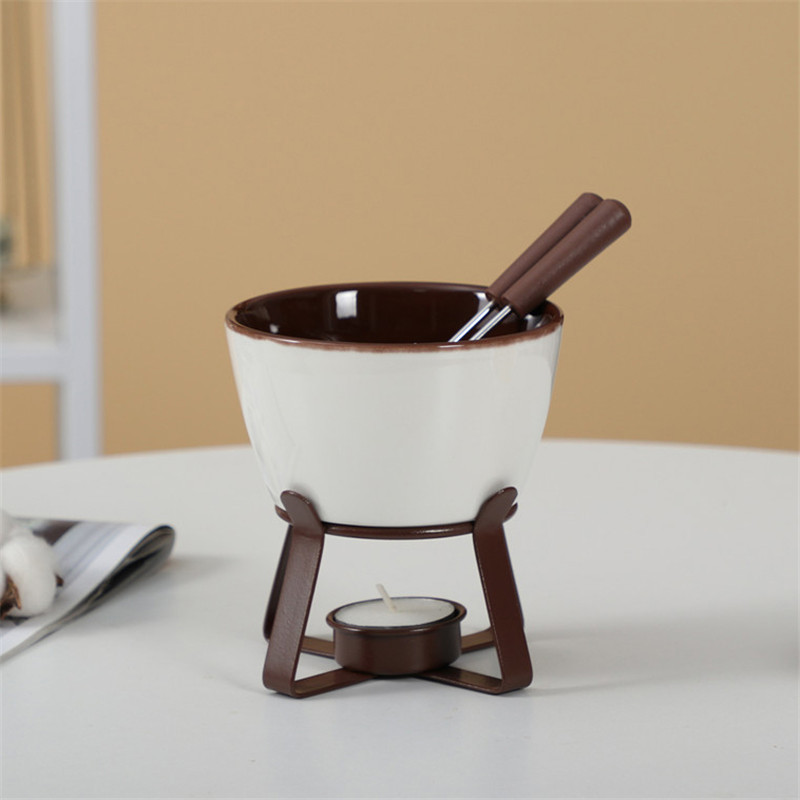 Cross-Border Creative Chocolate Heating Stove Ceramic Hot Pot Cheese Cheese Ice Cream Butter Heating Stove Drop Shipping