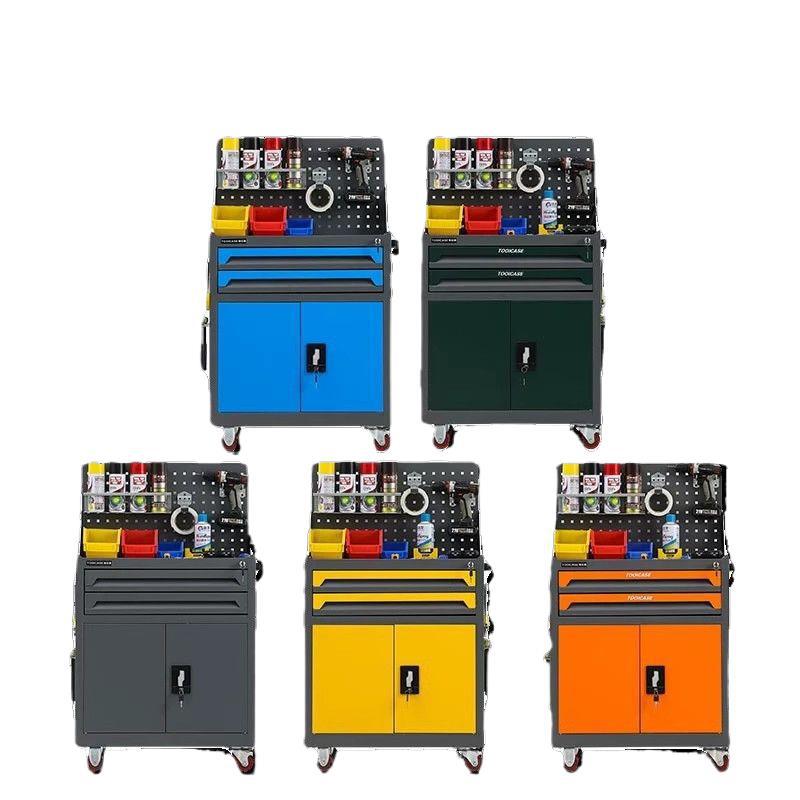 Auto Repair Tool Cart Drawer Hardware Repair Hand Push Box Multi-Functional Mobile Heavy Tool Low Cabinet Workshop Workbench