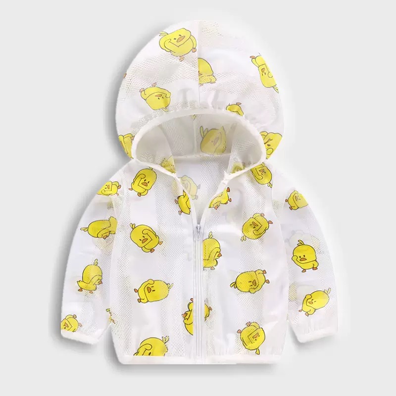 Summer Children's Sunscreen Clothing Lightweight Breathable Boys' Baby Skin Clothing Air-conditioning Shirt Outdoor Beach Long-sleeved Jacket