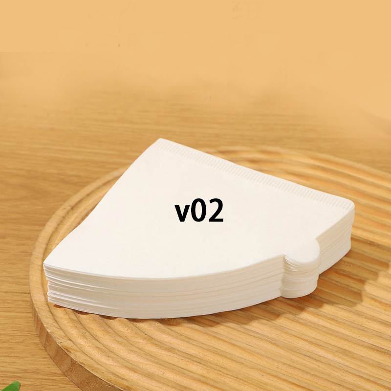 Фильтр для кофе V02, бумажный конус, для ручного заваривания, подходит для V60, капельной кофеварки