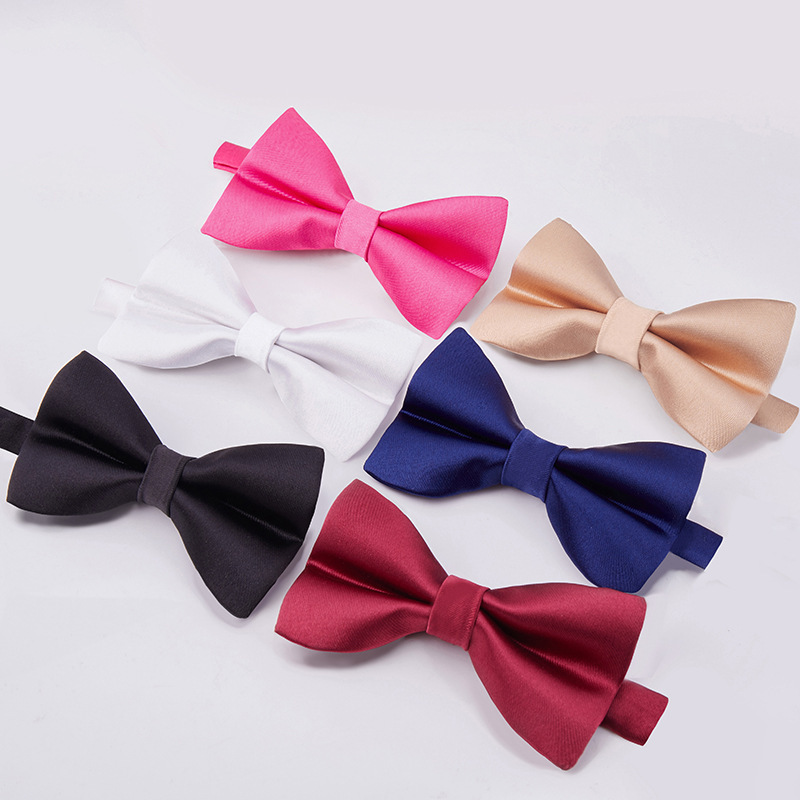 Двухслойный галстук-бабочка в британском стиле для детей, красный и чёрный, для учеников начальной школы, цветок для мальчиков