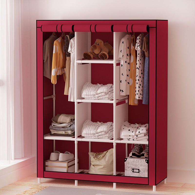 Simple Wardrobe Bedroom Storage Wardrobe Non-Woven Fabric Organizer Wardrobe Export Hot-Selling Wardrobe Wardrobe