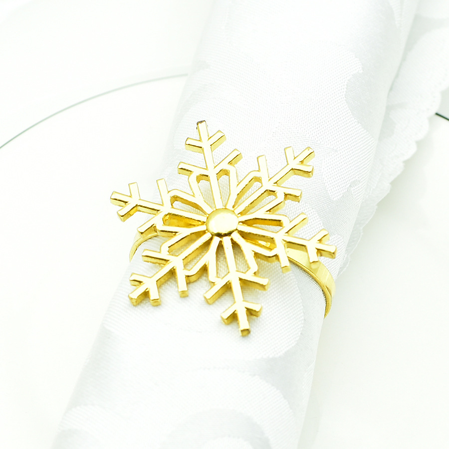 Popular Napkin Buckle New Year Napkin Ring Christmas Napkin Ring Diamond Mouth Cloth Ring Alloy Manufacturer Wholesale