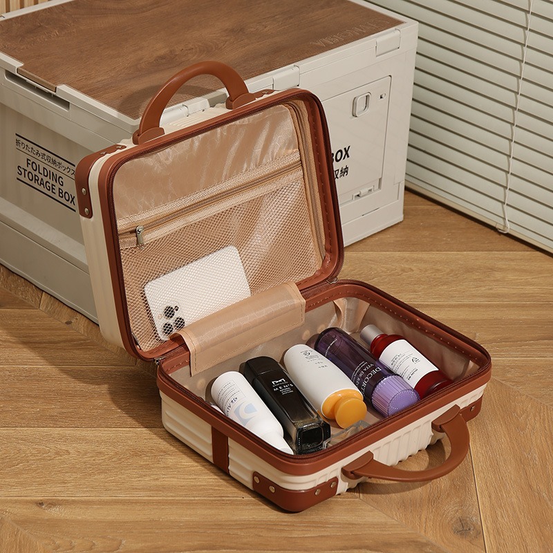 Retro Luggage Case Mini Cosmetic Case 14 Inch Small Case Accompanying Gift 16 Inch Suitcase Storage Password Locomer