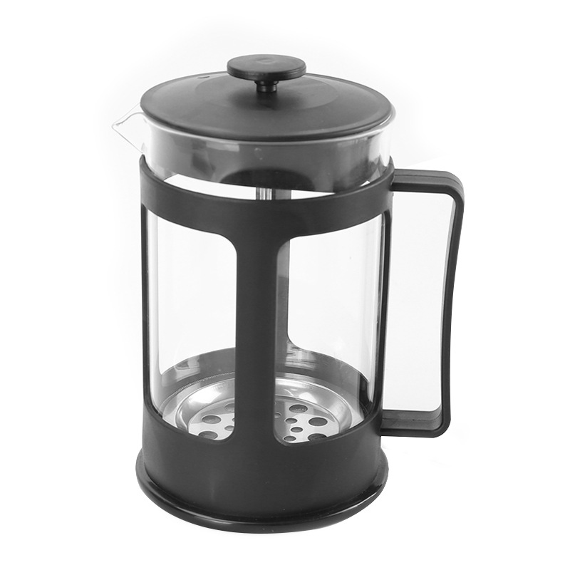 Stainless Steel Filter Tea Maker Hand Brewed Coffee Pot French Press Pot Plastic Heat-Resistant High Borosilicate French Filter Press Pot