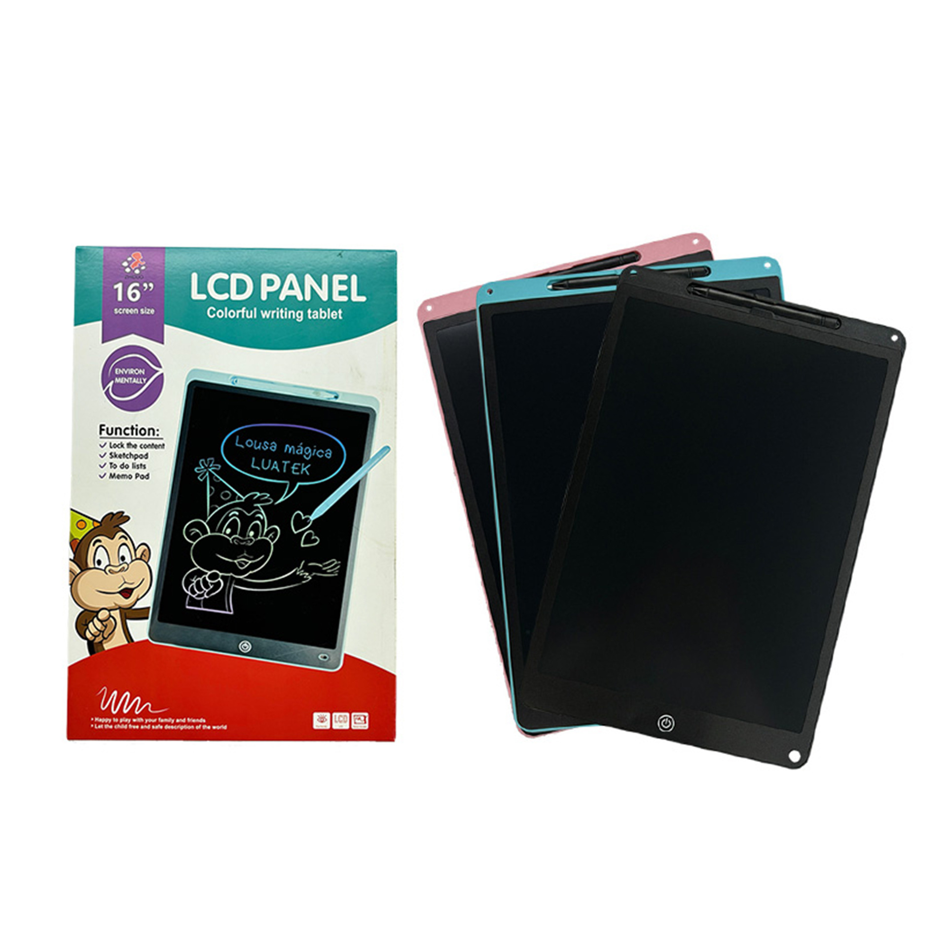 Wholesale 16inch Electronic Blackboard Children's Drawing Board Lcd Handwriting Board Early Education Learning Graffiti Drawing Board One-Click Clearing