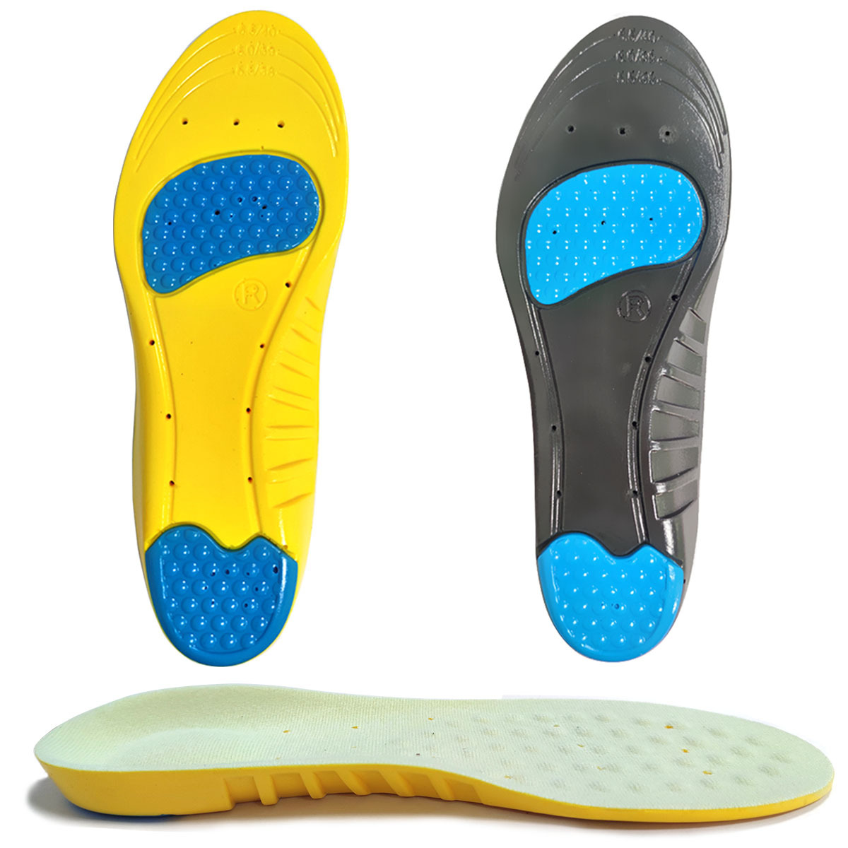 Прямые поставки PU спортивные амортизирующие стельки дышащие влагопоглощающие для мужской и женской обуви спортивная подошва с высокой эластичностью и комфортом