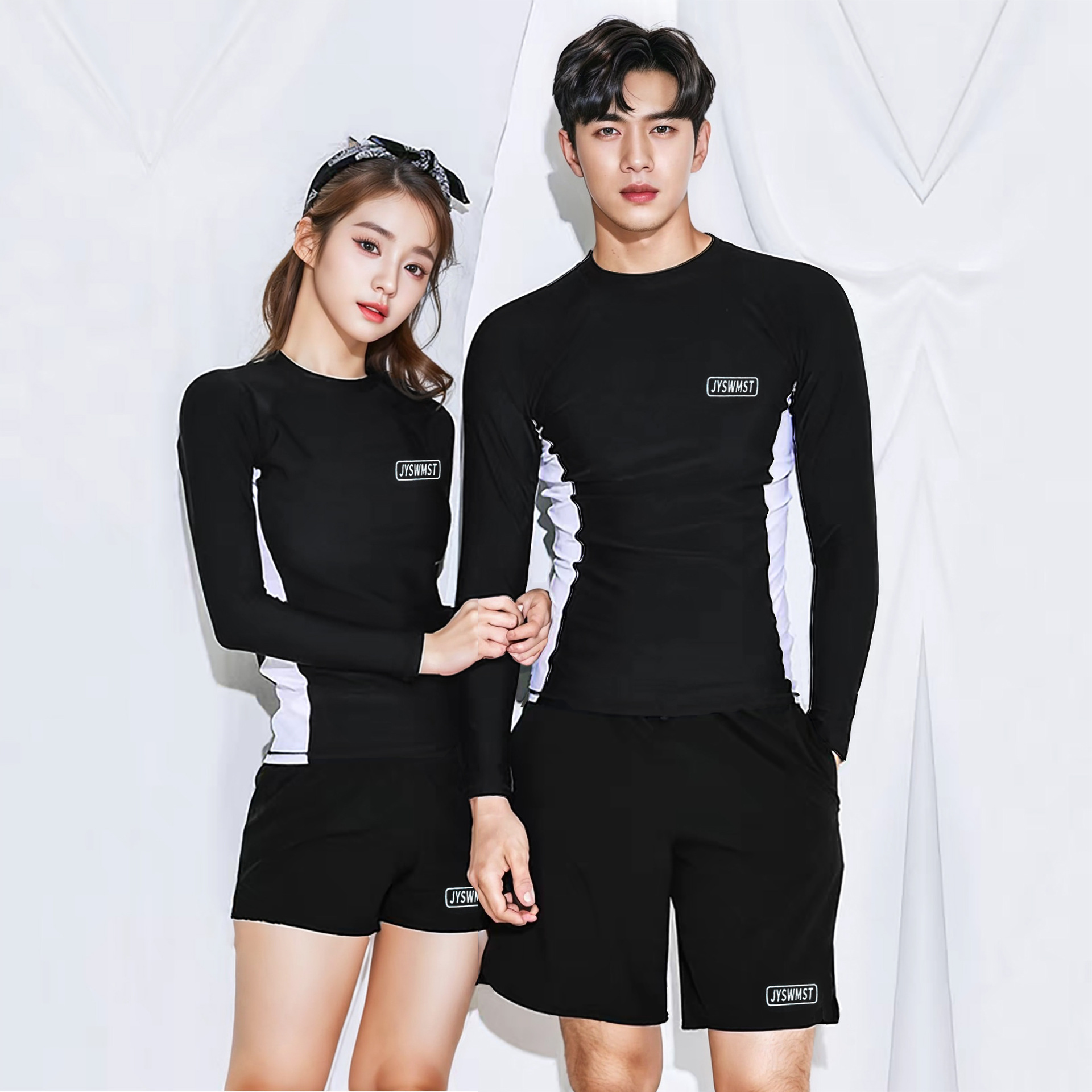 Защита от солнца, быстросохнущий гидрокостюм, мужские раздельные длинные брюки, сноркелинг, теплый купальник для пар