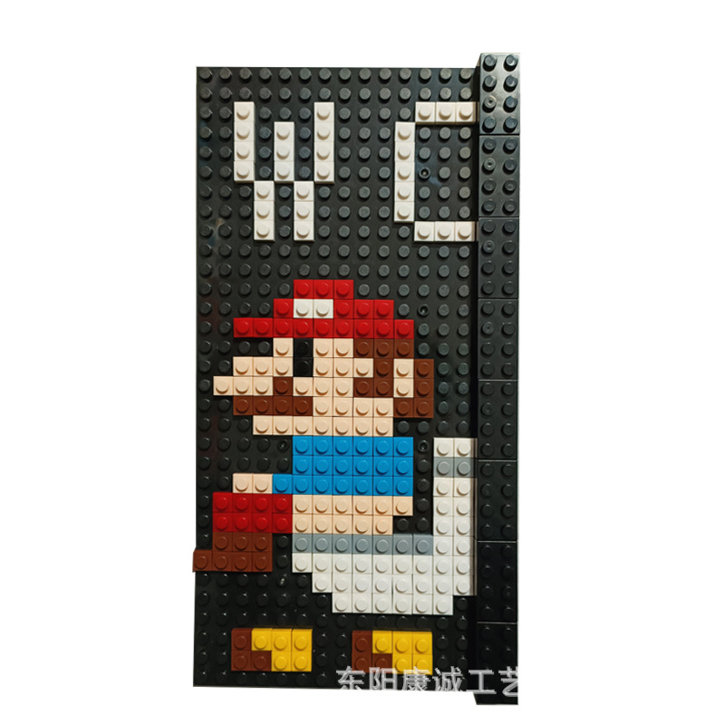 2024 New Building Block House Number Toilet Sign Super Mario Creative DIY Assembly Double-Sided