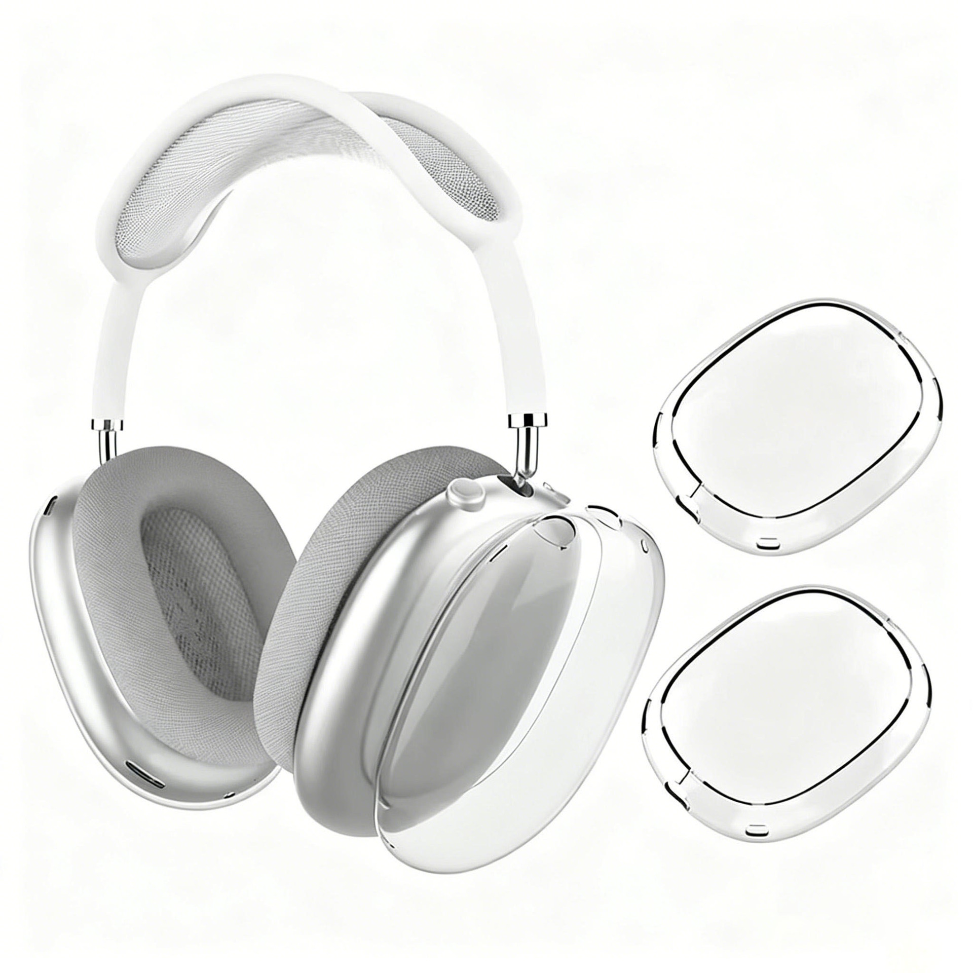 Suitable for Apple Airpodsmax Transparent Earphone Protective Cover, Head-Mounted Tpu Transparent Soft Shell Earphone Protective Case