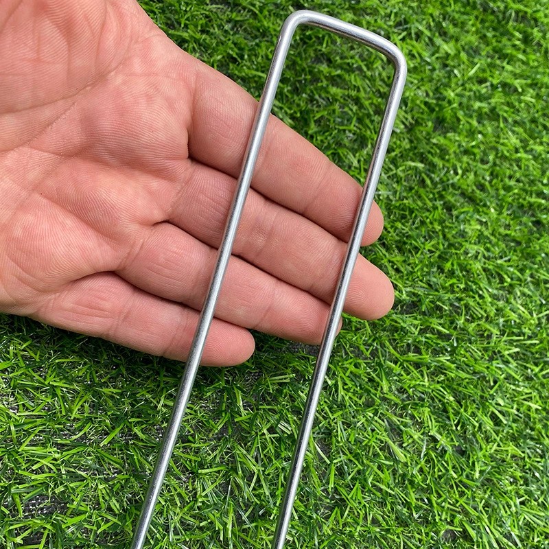 Грунтовой гвоздь U-образной формы для анти-травяного полотна, оцинкованная стальная проволока с косым концом для палатки