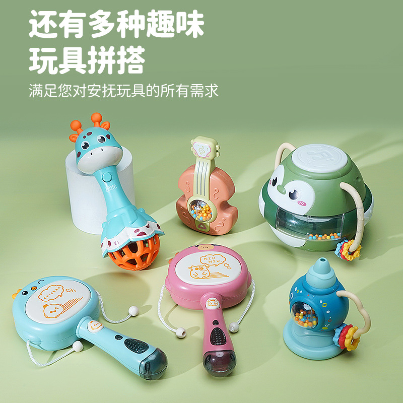 Cross-Border Novice Baby 0 to 3 Years Old Baby Toy Rattle Hand Rattle Early Education Grasping Can Chew Wholesale Toys