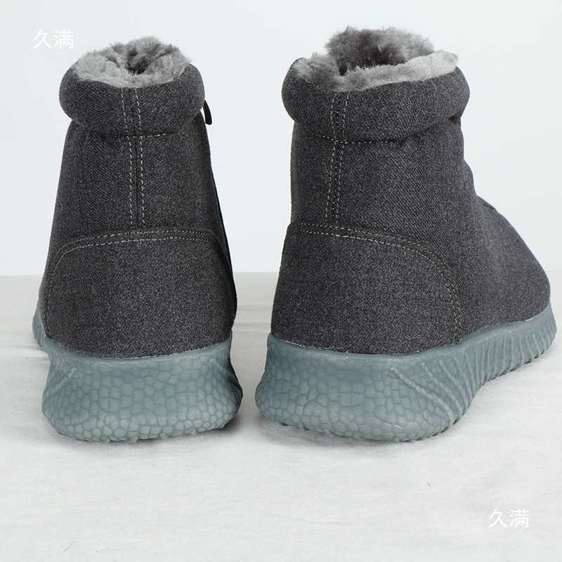 Monk Shoes, Winter Cotton Shoes, Monk High-Top Shoes, Warm and Velvet Shoes for Men and Women, Layman Shoes, Two-Cotton Shoes, Velvet Soft-Soled Shoes