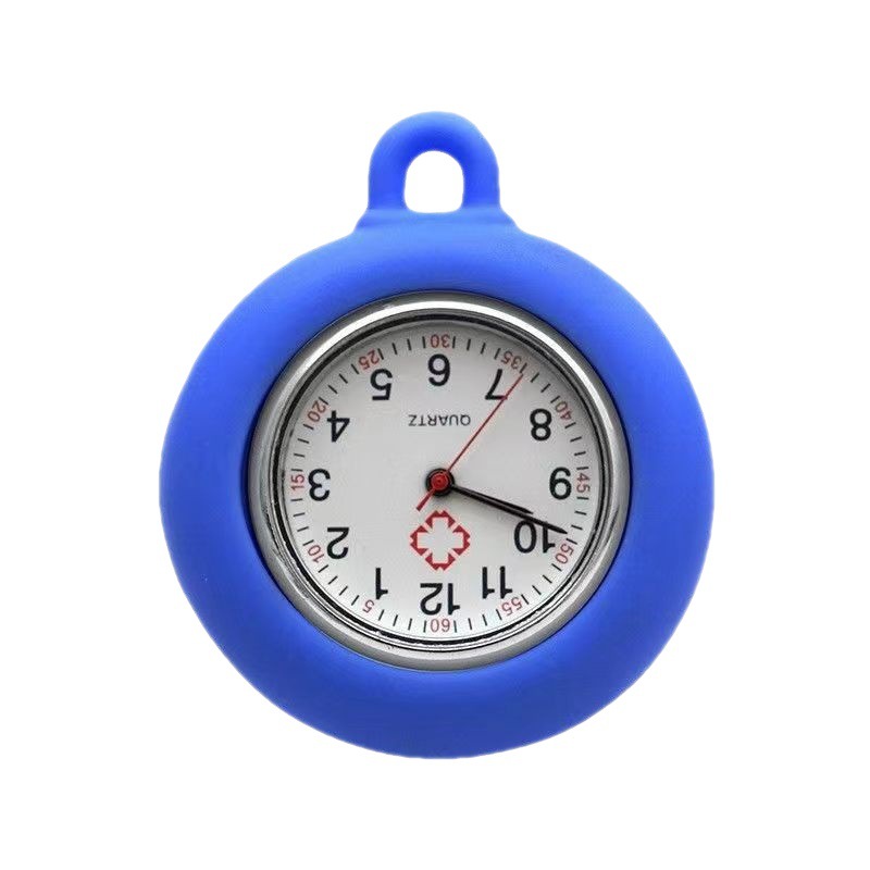 Hot Selling round silicone nurse watch student exam cute hanging watch simple nurse chest pocket watch quartz watch wholesale