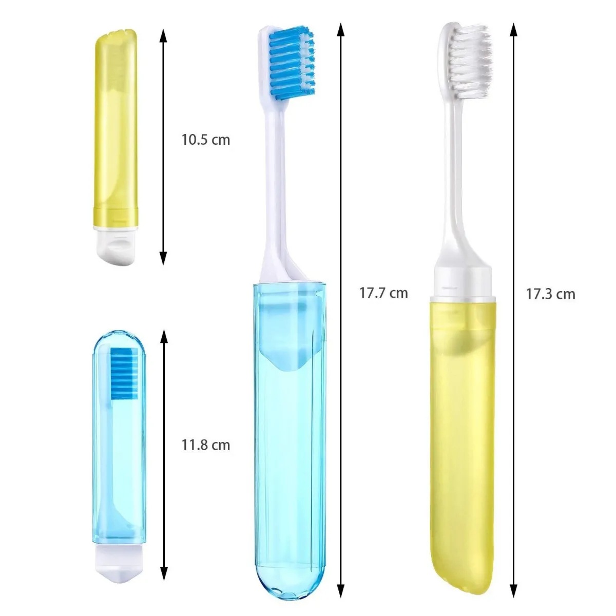 Colorful Folding Toothbrush for Business Travel Portable Rainbow Toothbrush Adult Small Brush Head Fine Soft Hair Storage Gingival Protection Foreign Trade
