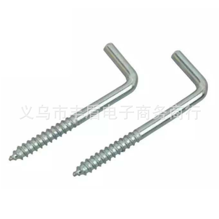 in stock Galvanized Hook Self-tapping Screw Straight Angle Hook 7 Word Screw 7 Word Hook Photo Frame Hook Screw L-shaped Screw