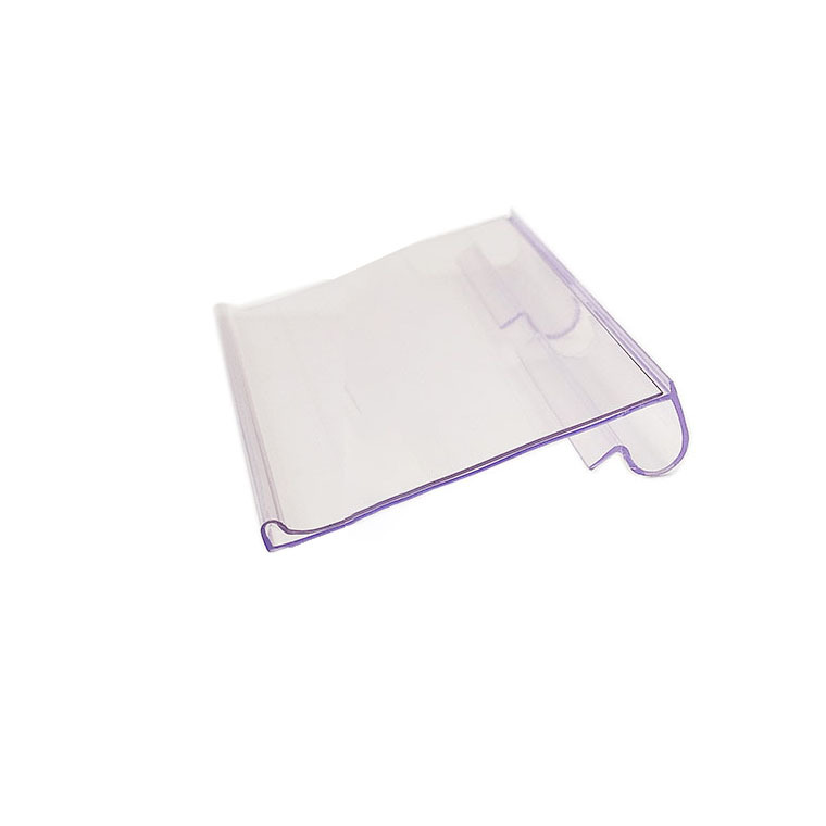 In-Stock Pvc Price Tag for Supermarkets, Double-Line Perforated Plastic Hang Tag, High-Definition Transparent Shelf Hook Price Tag