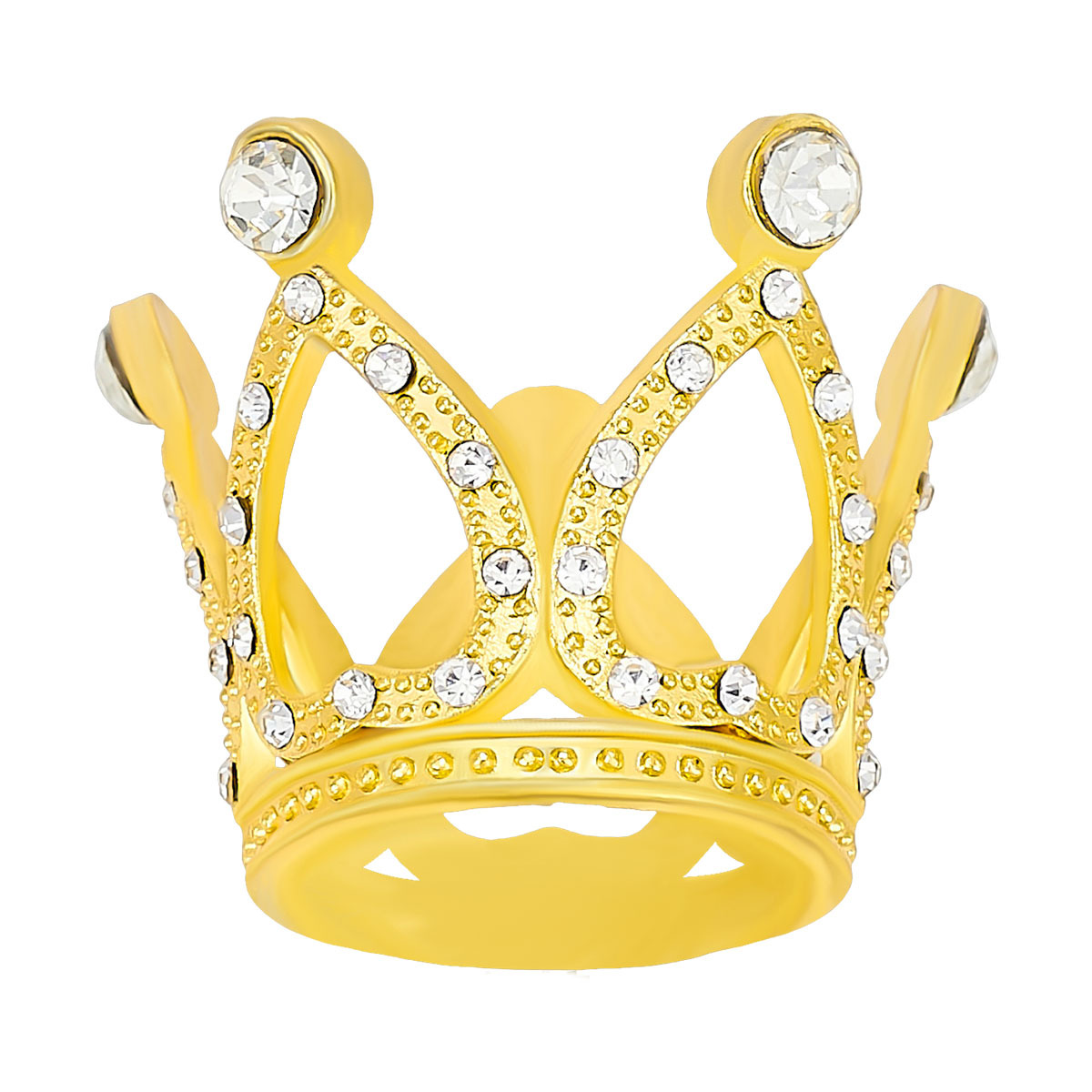 Cross-border flower decoration crown alloy full diamond mini birthday cake decoration crown flower packaging materials