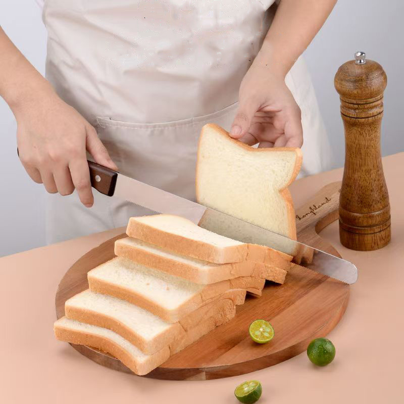 Stainless Steel Serrated Knife for Toast, Special Sandwich Bread Knife, Cake Slicing and Layering Baking Tool