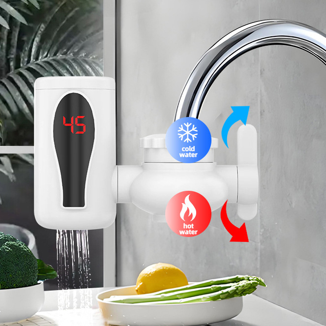 New Plug-In Installation-Free Heated Faucet Hot and Cold Dual-Use Instant Hot Electric Water Heater Cross-Border