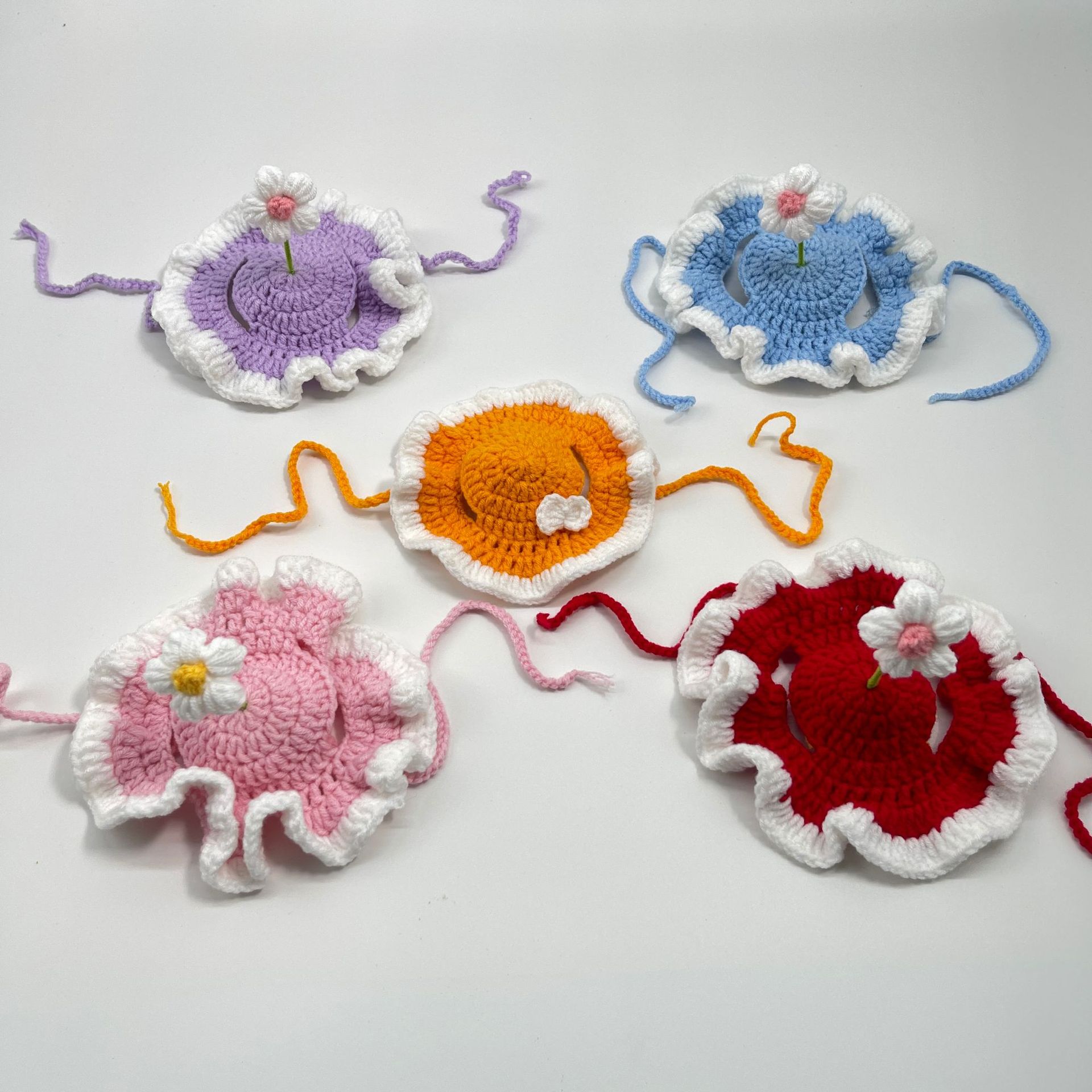 Pet Cat Hat, Spring Flower, Cute Cat Headgear, Dog Headwear, Hand-Knitted Decorations, British Short Cat