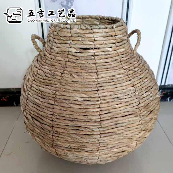 Water Gourd Straw Woven Storage Basket Natural Environmentally Friendly Hotel Bathroom Supplies Storage Basket Straw Woven Home Storage Basket