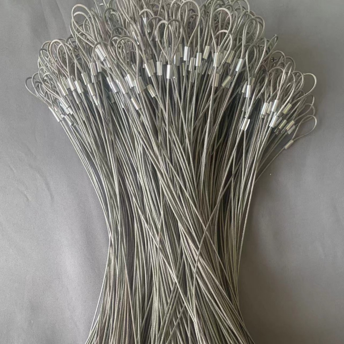 Factory Direct Sales Stainless Steel Wire Rope Galvanized Safety Rope Connector Double-Ended Buckle Lifting Rope Various Materials High Strength