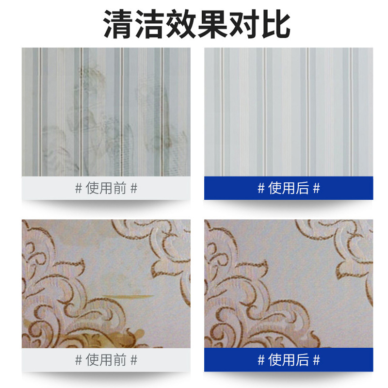 Wallpaper Cleaner, Wall Covering, Wallpaper Mildew Removal Cleaner, Oil Stain Removal Pen Stain, Household Wallpaper No-Wash Stain Removal White
