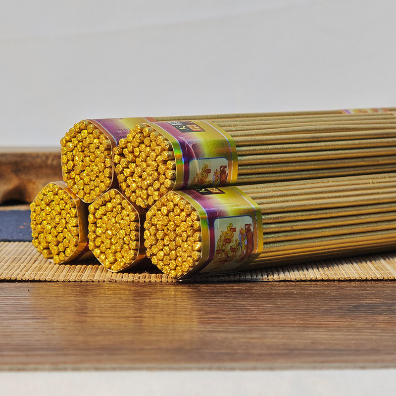 Incense 33cm Wholesale Smokeless Gold Incense with Printed Words, Gold Incense Stick, Incense Stick Without Fragrance, Foot Printed Incense, 37 Pieces, 5 in 1