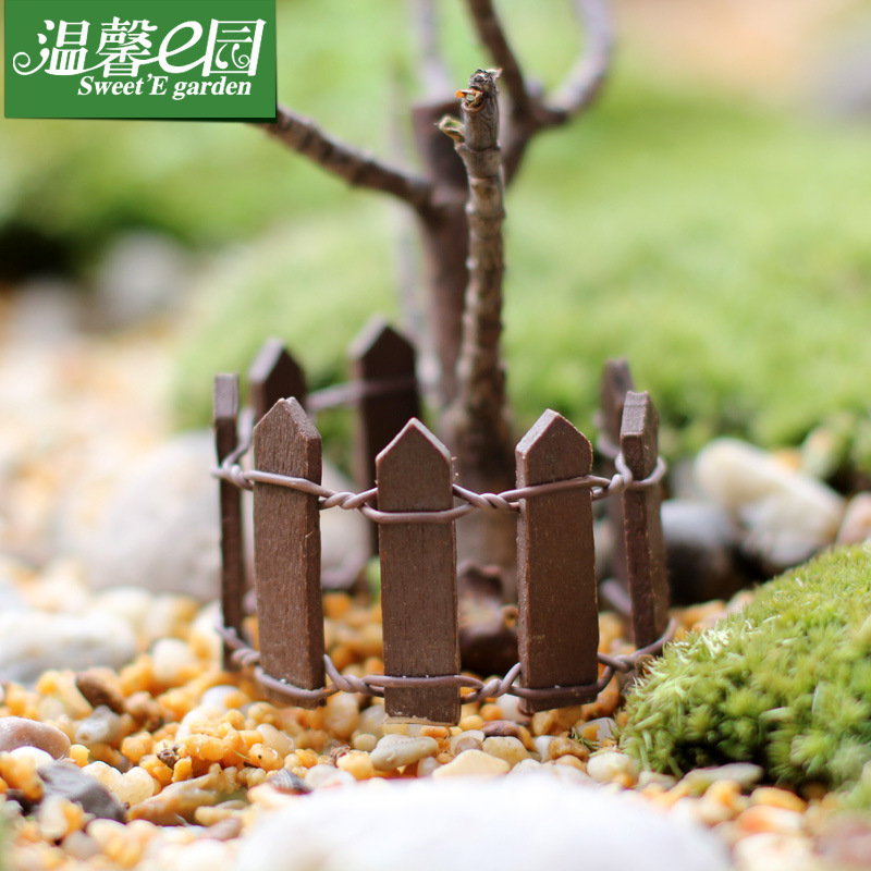 Micro-Landscape Ornaments, Succulent Wooden Fence, Fence, White Mini Fence, Small Ornaments