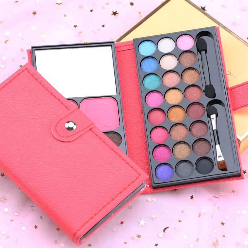 Lamera 33 Color Makeup Box Pearlescent Blush Red Lip Mud Eyebrow Powder Cake Eye Shadow Plate June 1 Festival Stage Performance
