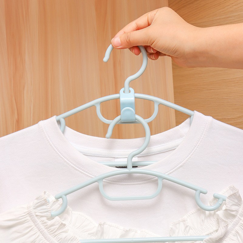 Household Clothes Hanger Connection Hook Wardrobe Space-Saving Storage Artifact Can Be Stacked with Clothespins and Can Be Stacked with Fixed Hooks