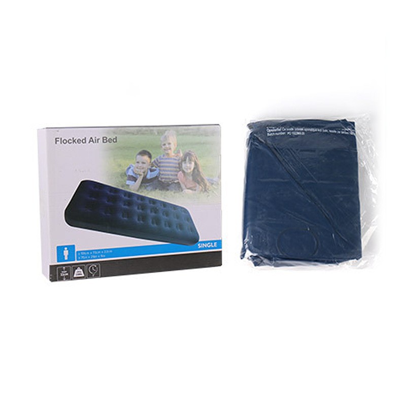 Modern Simple Fashion PVC Flocking Inflatable Bed Home Outdoor Leisure Multi-use Adult Inflatable Single Bed