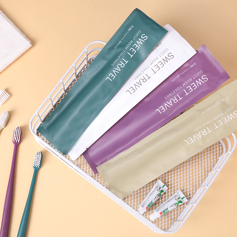 Disposable dental appliances for hotels wholesale hotel toiletries toothpaste soft bristles toothbrush set for homestay