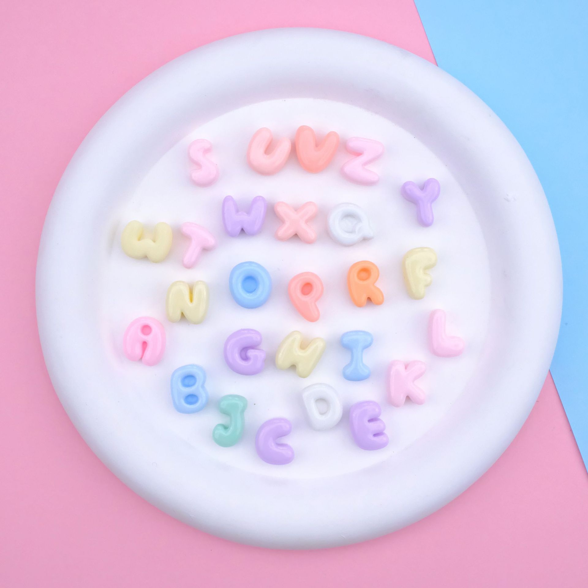 Single Selection of 26 English Alphabet Mini Resin Accessories Letters DIY Cream Glue Hair Accessories Materials