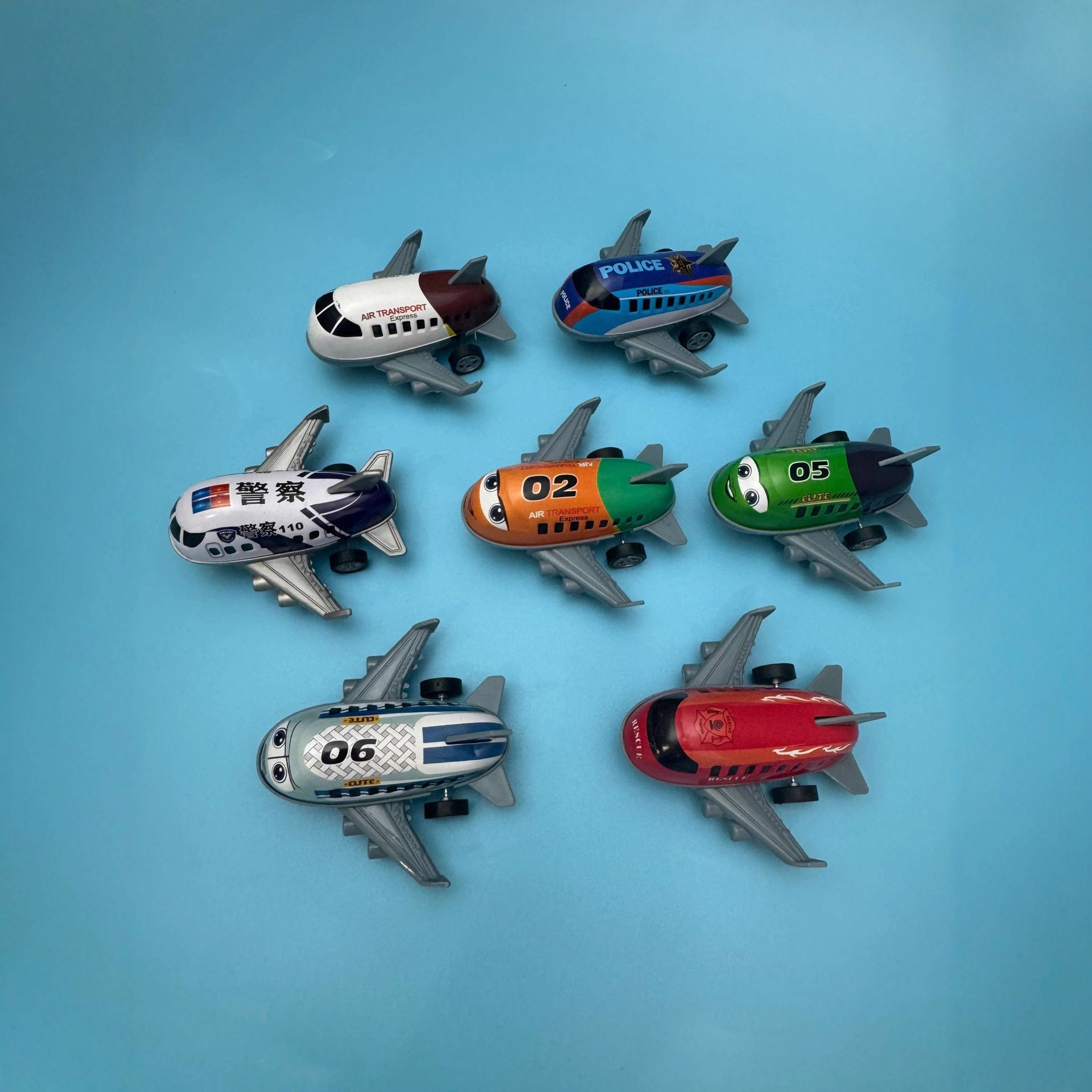 New Wholesale Aircraft Model Simulation Pull-Back Aircraft Mini Alloy Metal Tin Passenger Aircraft Children's Toys Gifts