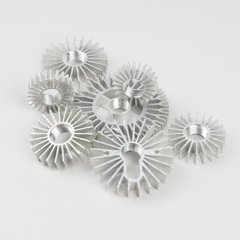 LED sunflower radiator M10 tooth rod nut car aluminum light source heat sink gear heat sink accessories